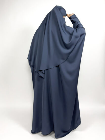 Denim Blue Classic Butterfly Abaya